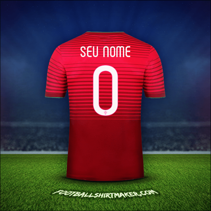 Camisa Portugal 2014/15 -  seu nome - 0