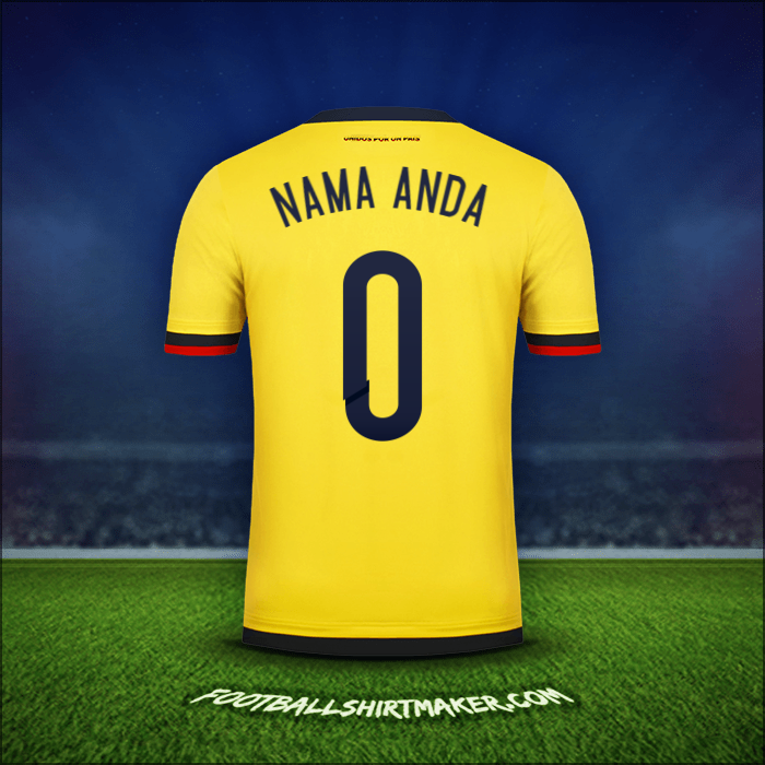 Jersey Kolombia 2015 -  nama anda - 0