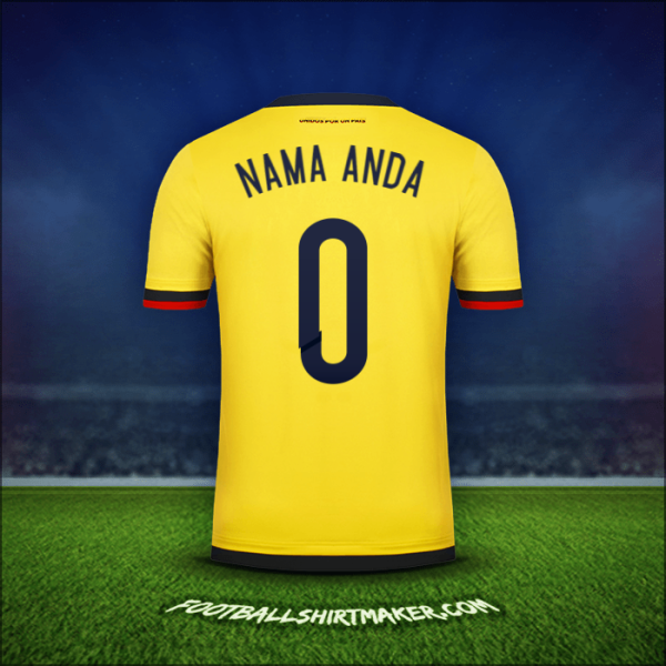 Jersey Kolombia 2015 -  nama anda - 0