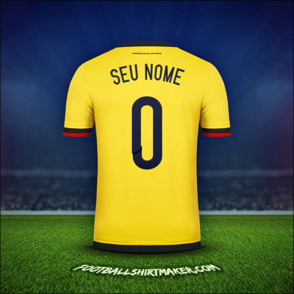 Camisa Colômbia 2015 -  seu nome - 0
