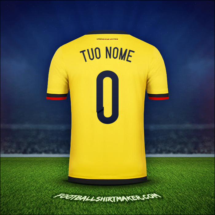 Maglia Colombia 2015 -  tuo nome - 0