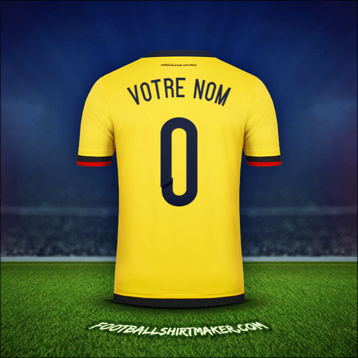Maillot Colombie 2015 -  votre nom - 0
