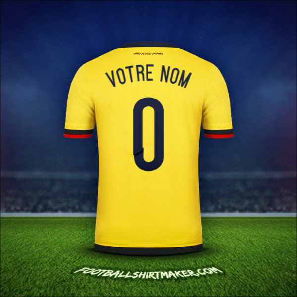 Maillot Colombie 2015 -  votre nom - 0