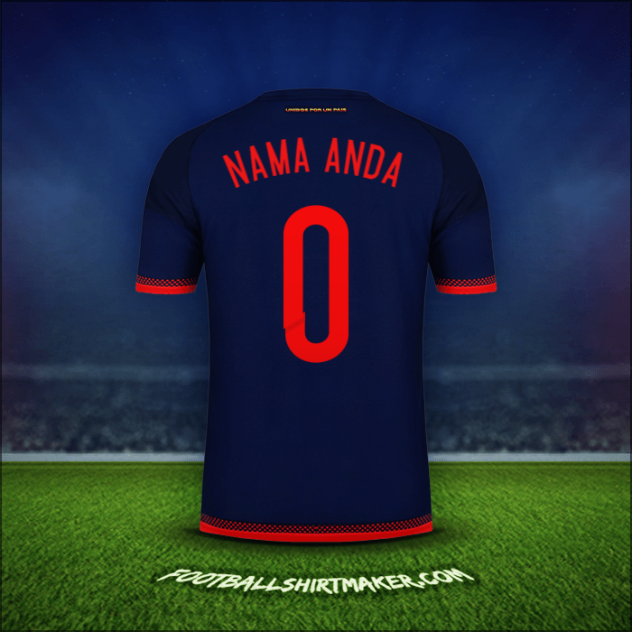 Jersey Kolombia 2015 Alternatif -  nama anda - 0
