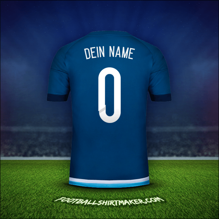 Trikot Argentinien 2015 Auswärts -  dein name - 0