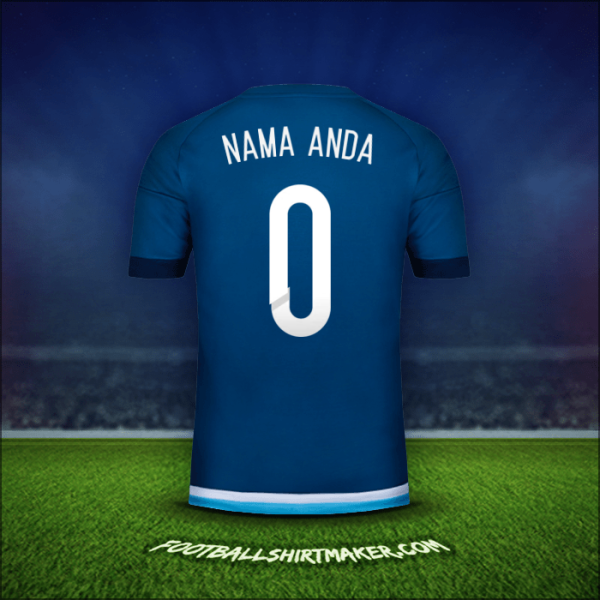 Jersey Argentina 2015 Alternatif -  nama anda - 0