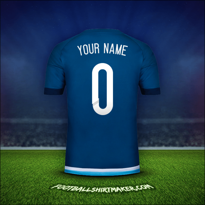 Jersey Argentina 2015 Away -  your name - 0