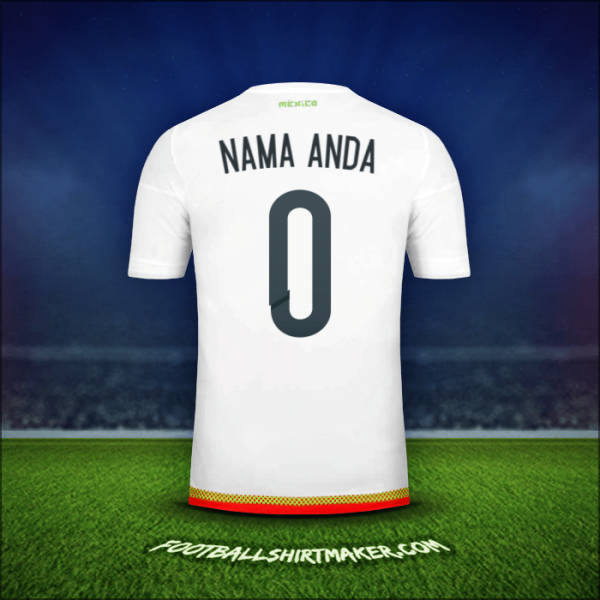 Jersey Meksiko 2015/16 Alternatif -  nama anda - 0