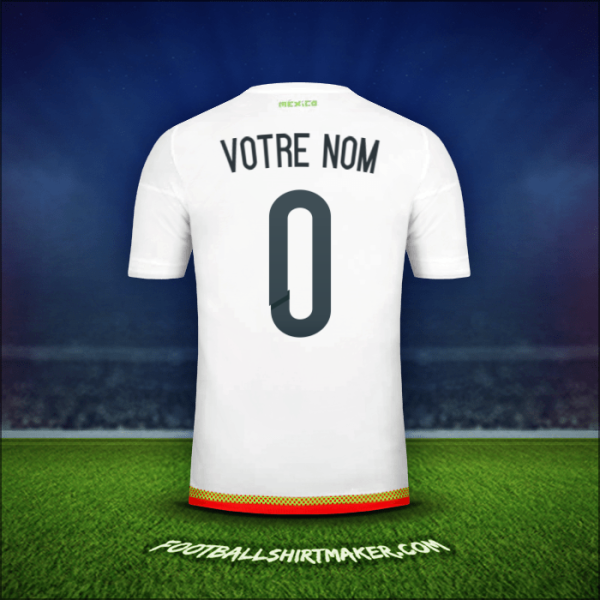 Maillot Mexique 2015/16 Extérieur -  votre nom - 0