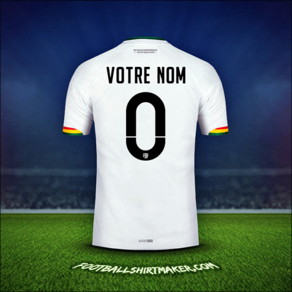 Maillot Bolivie 2015 Extérieur -  votre nom - 0