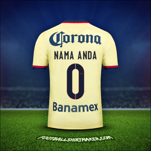 Jersey Club America 2015/16 -  nama anda - 0