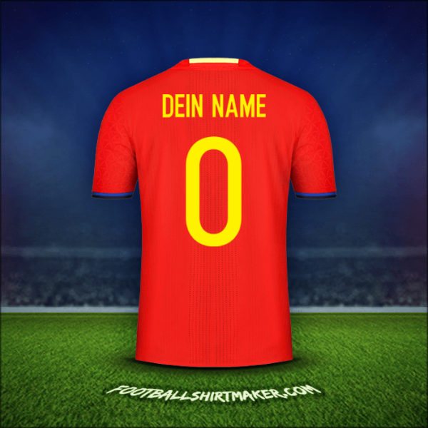 Trikot Spanien 2016 -  dein name - 0
