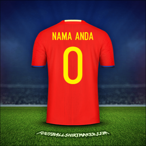 Jersey Spanyol 2016 -  nama anda - 0