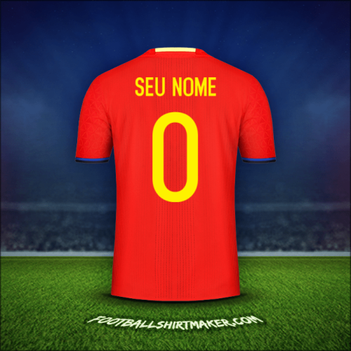 Camisa Espanha 2016 -  seu nome - 0