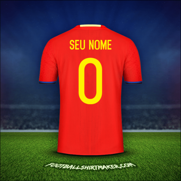 Camisa Espanha 2016 -  seu nome - 0