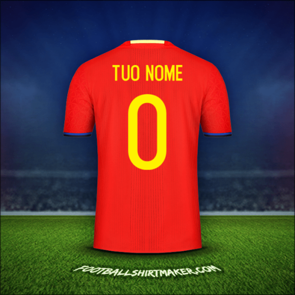 Maglia Spagna 2016 -  tuo nome - 0