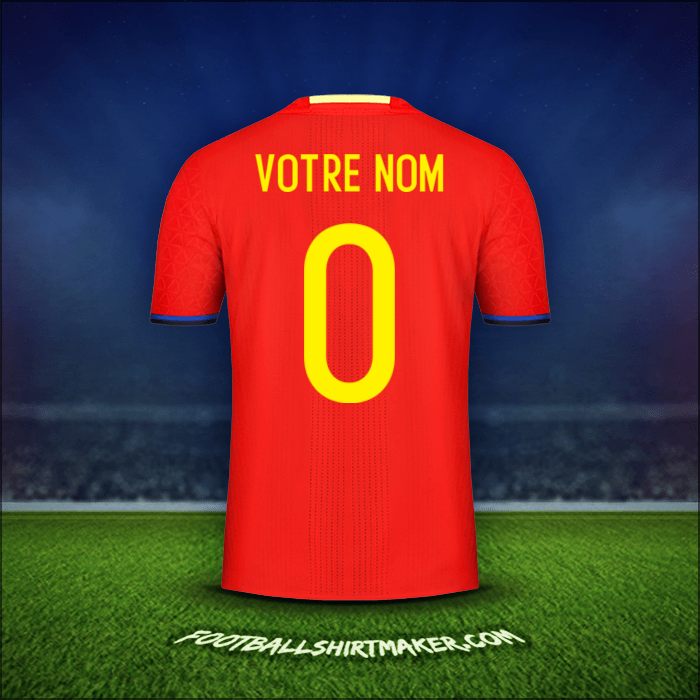 Maillot Espagne 2016 -  votre nom - 0