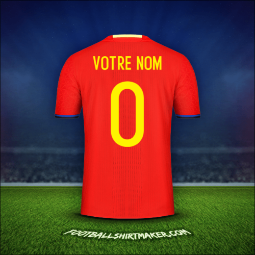 Maillot Espagne 2016 -  votre nom - 0