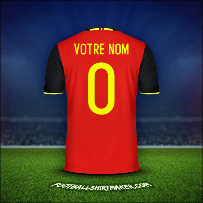 Maillot Belgique 2016 -  votre nom - 0