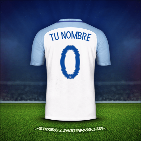 Camiseta Inglaterra 2016/17 -  tu nombre - 0