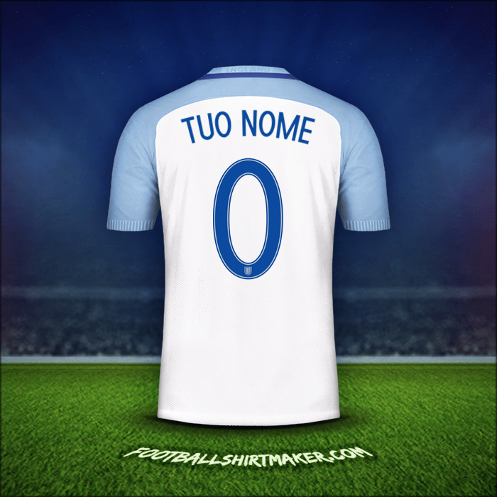 Maglia Inghilterra 2016/17 -  tuo nome - 0
