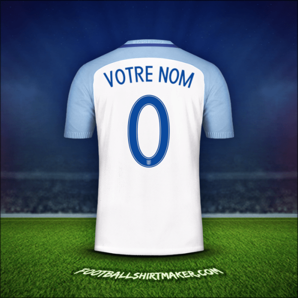Maillot Angleterre 2016/17 -  votre nom - 0