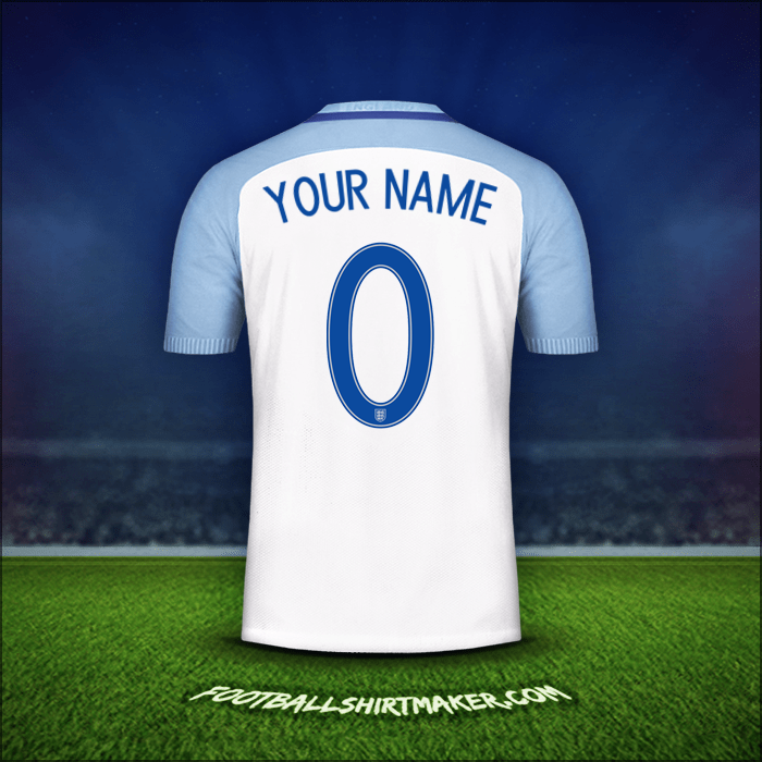 Jersey England 2016/17 -  your name - 0