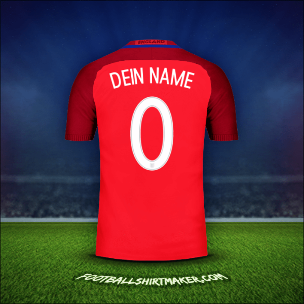 Trikot England 2016 Auswärts -  dein name - 0