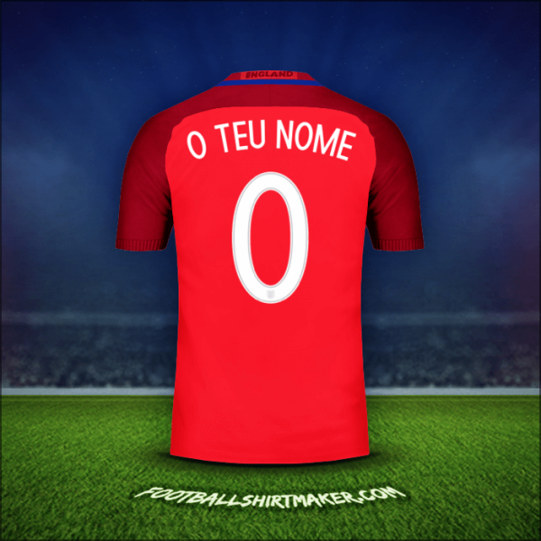 Camisola Inglaterra 2016 Alternativa -  o teu nome - 0