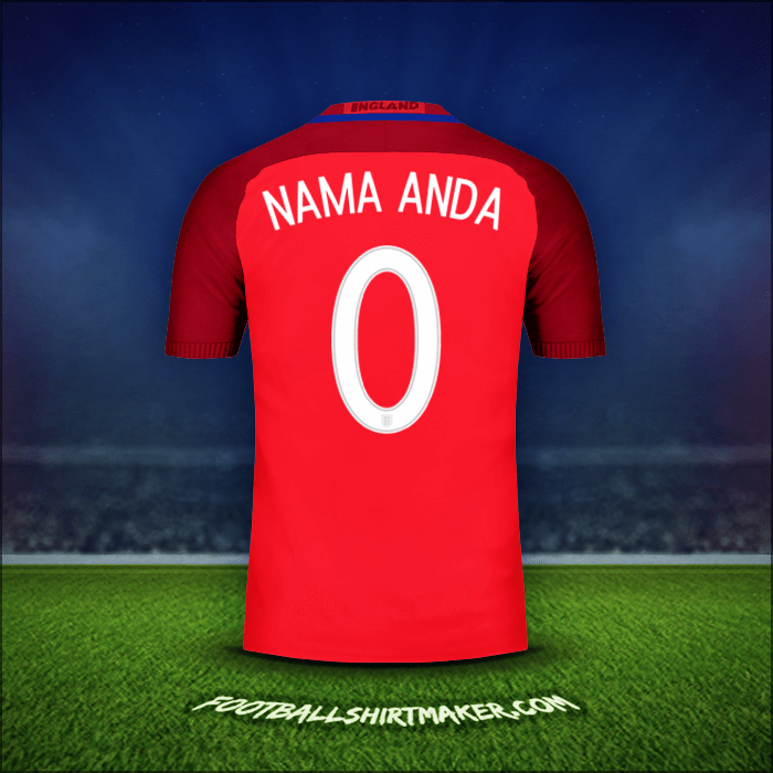 Jersey Inggris 2016 Alternatif -  nama anda - 0