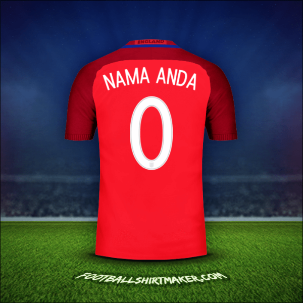 Jersey Inggris 2016 Alternatif -  nama anda - 0