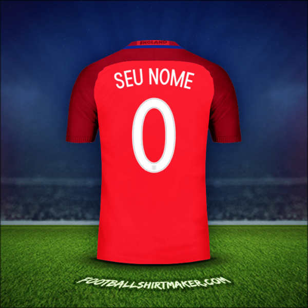 Camisa Inglaterra 2016 Alternativa -  seu nome - 0