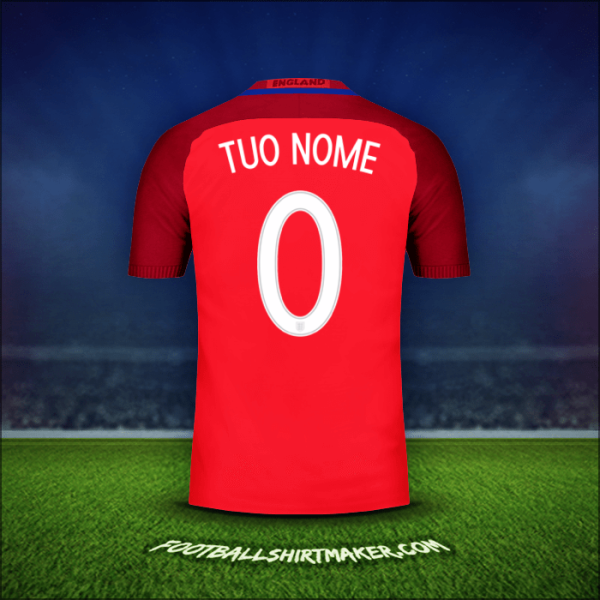 Maglia Inghilterra 2016 Seconda -  tuo nome - 0
