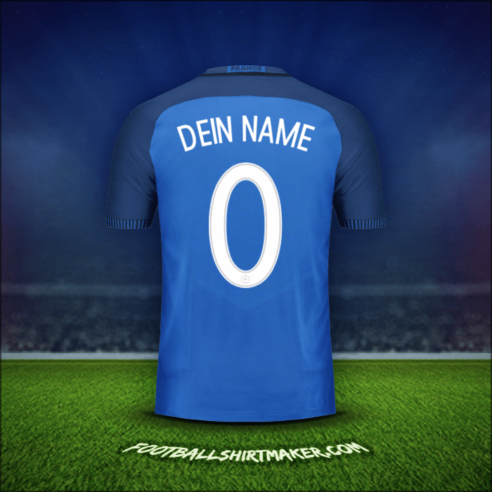 Trikot Frankreich 2016 -  dein name - 0
