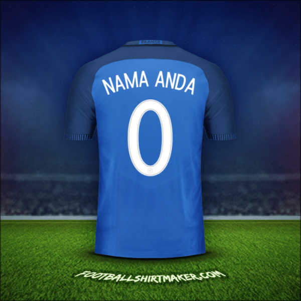 Jersey Prancis 2016 -  nama anda - 0