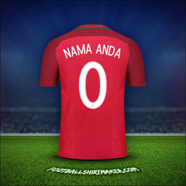 Jersey Portugal 2016 -  nama anda - 0