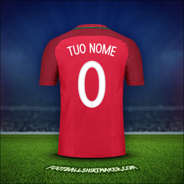 Maglia Portogallo 2016 -  tuo nome - 0