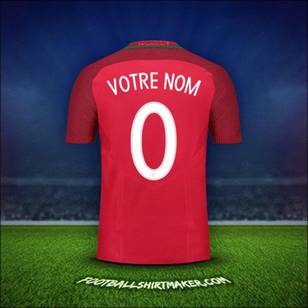 Maillot Portugal 2016 -  votre nom - 0