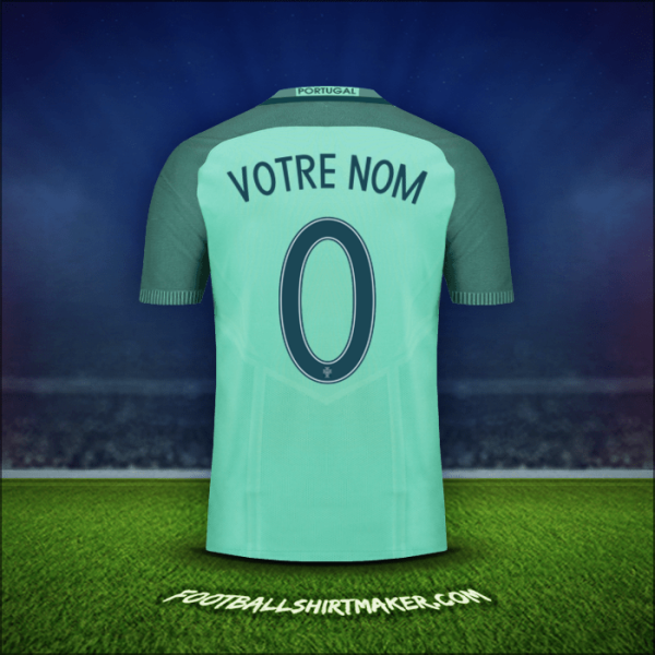 Maillot Portugal 2016 Extérieur -  votre nom - 0