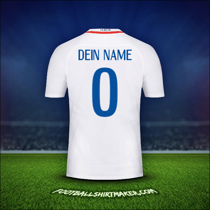 Trikot Chile 2016 Auswärts -  dein name - 0