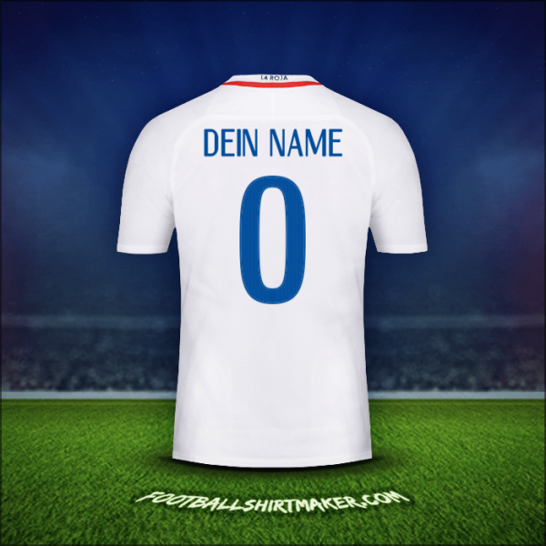 Trikot Chile 2016 Auswärts -  dein name - 0