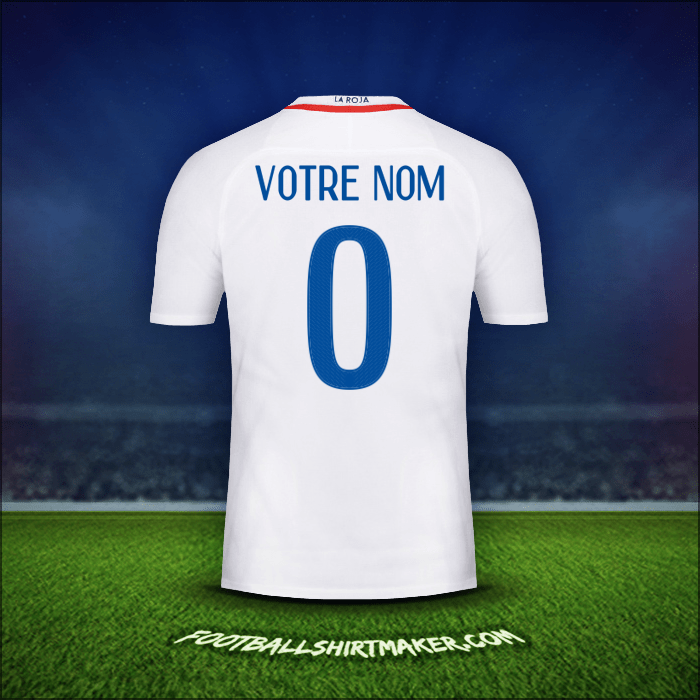 Maillot Chili 2016 Extérieur -  votre nom - 0