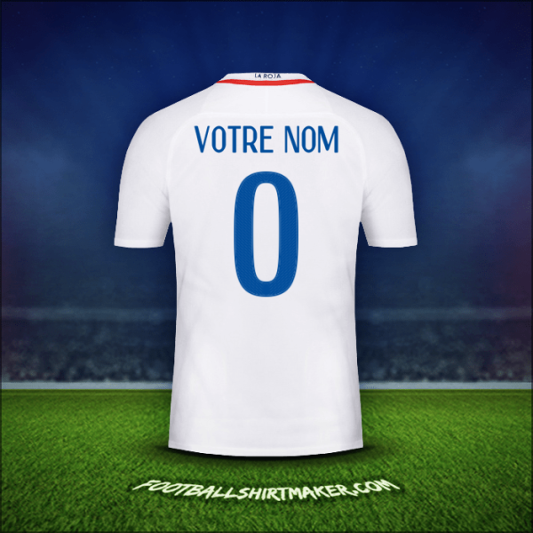 Maillot Chili 2016 Extérieur -  votre nom - 0