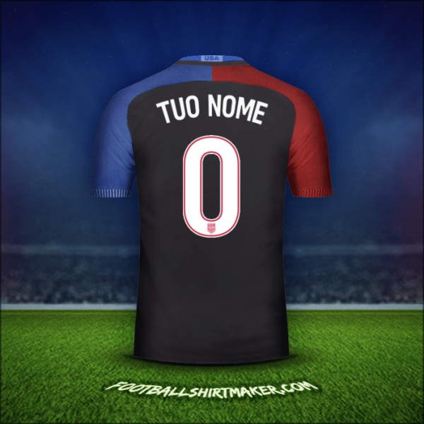 Maglia Stati Uniti 2016/17 Seconda -  tuo nome - 0