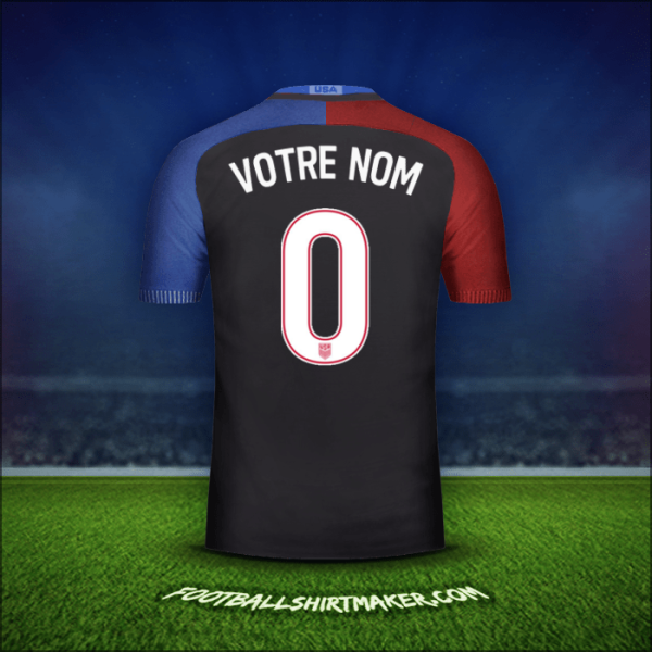 Maillot États-Unis 2016/17 Extérieur -  votre nom - 0