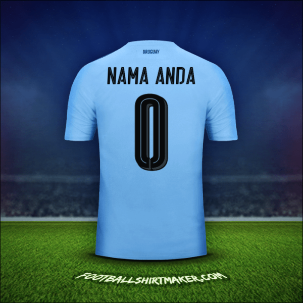 Jersey Uruguay 2016 -  nama anda - 0