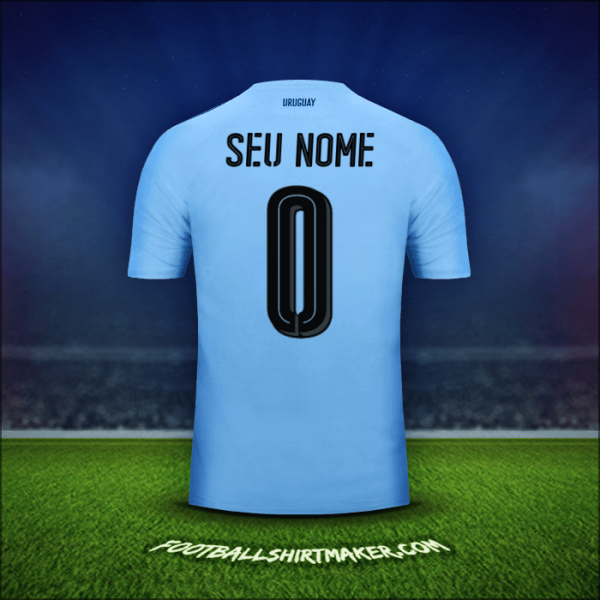Camisa Uruguai 2016 -  seu nome - 0