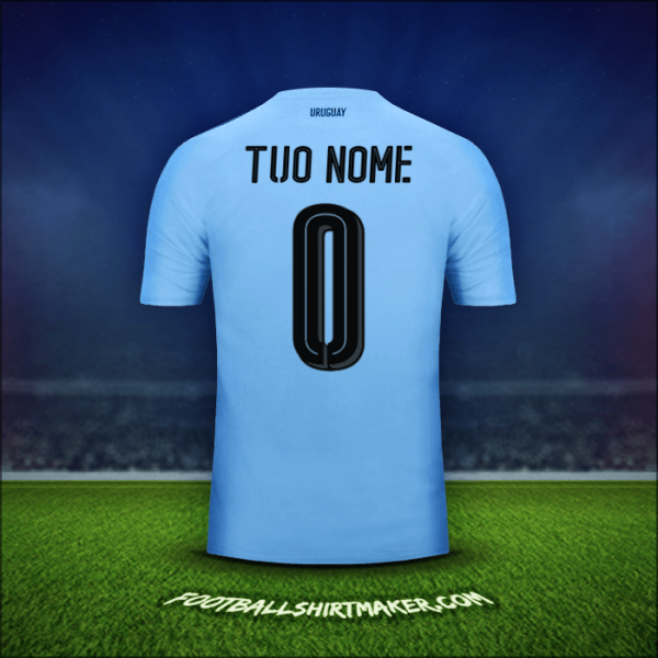 Maglia Uruguay 2016 -  tuo nome - 0