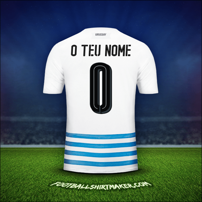 Camisola Uruguai 2016 Alternativa -  o teu nome - 0