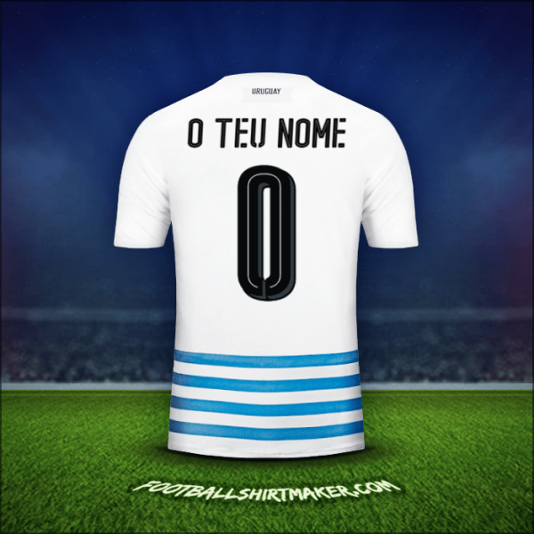 Camisola Uruguai 2016 Alternativa -  o teu nome - 0